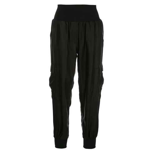 Cinq à Sept Giles Cupro Crop Cargo Joggers size XS - Picture 3 of 5